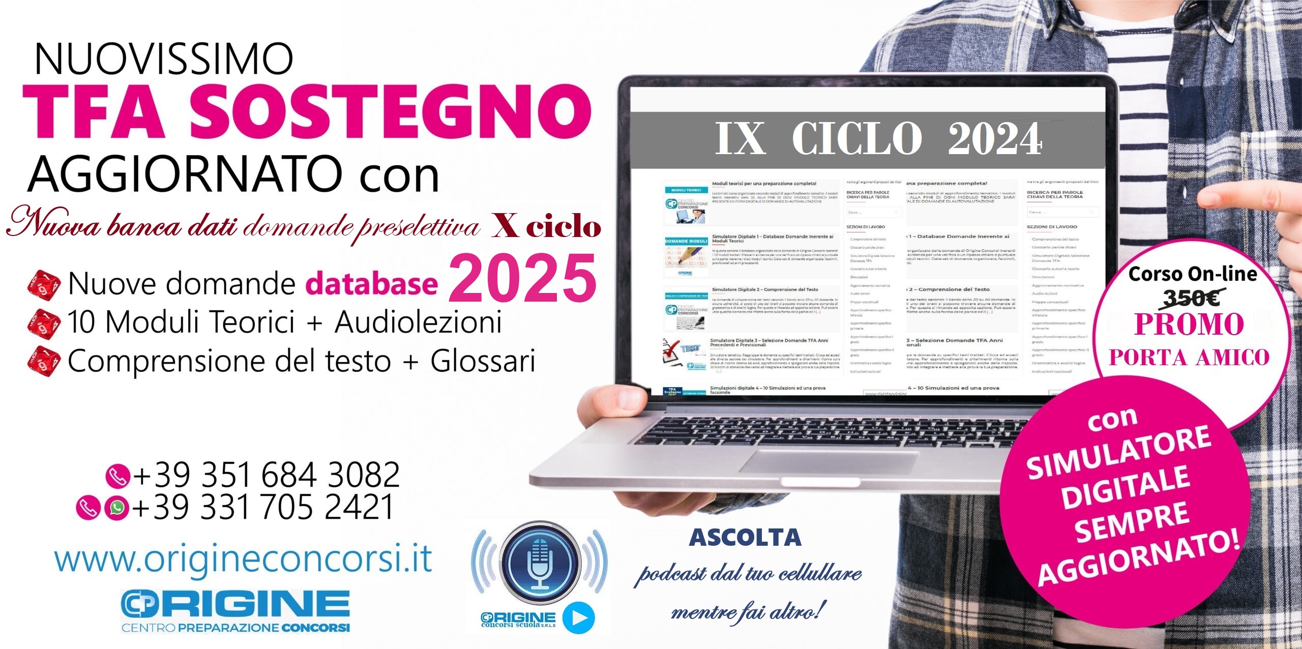 TFA 2025 SOSTEGNO X Ciclo 2025. Teoria, audiolezioni, PodCast, quiz